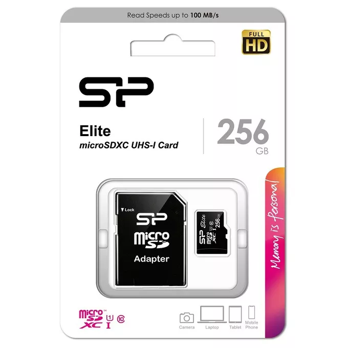 Silicon Power Karta microSDXC 256GB U1 10MB/S CL10 elite + adapter