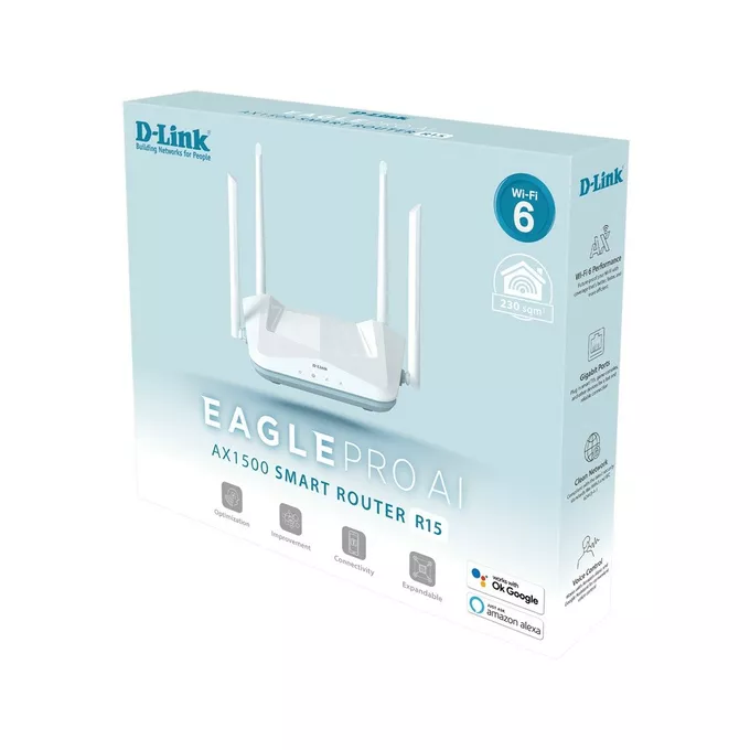 D-Link Router  R15 Smart AX1500 1xWAN 3xLAN