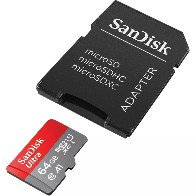 SanDisk Karta Ultra microSDXC 64GB 140MB/s A1 + Adapter SD