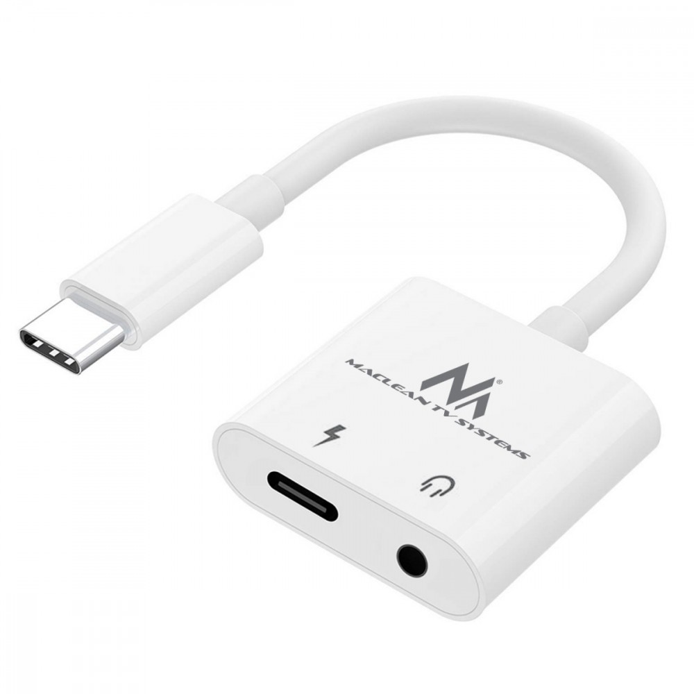Фото - Зарядний пристрій Maclean Adapter USB type-C 3,5 mm jack PD MCTV-848 ASMCLLTLMCTV848 