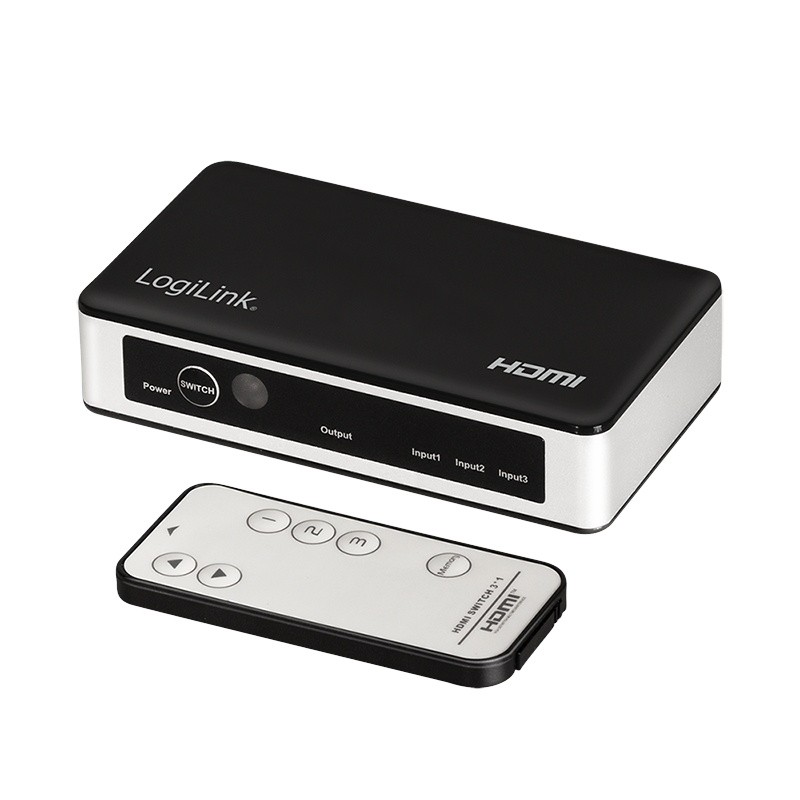 Фото - Кардридер / USB-хаб LogiLink Switch 3x1 HDMI, 4K 30Hz, z pilotem AVLLIS000HD0043 