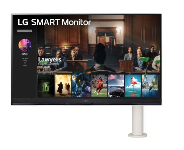 Zdjęcia - Monitor LG Electronics  32SQ780S-W 32 cale Smart 4K UHD webOS Ergo UPLGE32L 