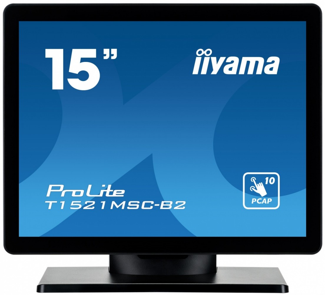 Zdjęcia - Monitor Iiyama  15 cali T1521MSC-B2 POJEMN.10PKT.TN,7H,IP65,VGA,HDMI (front)