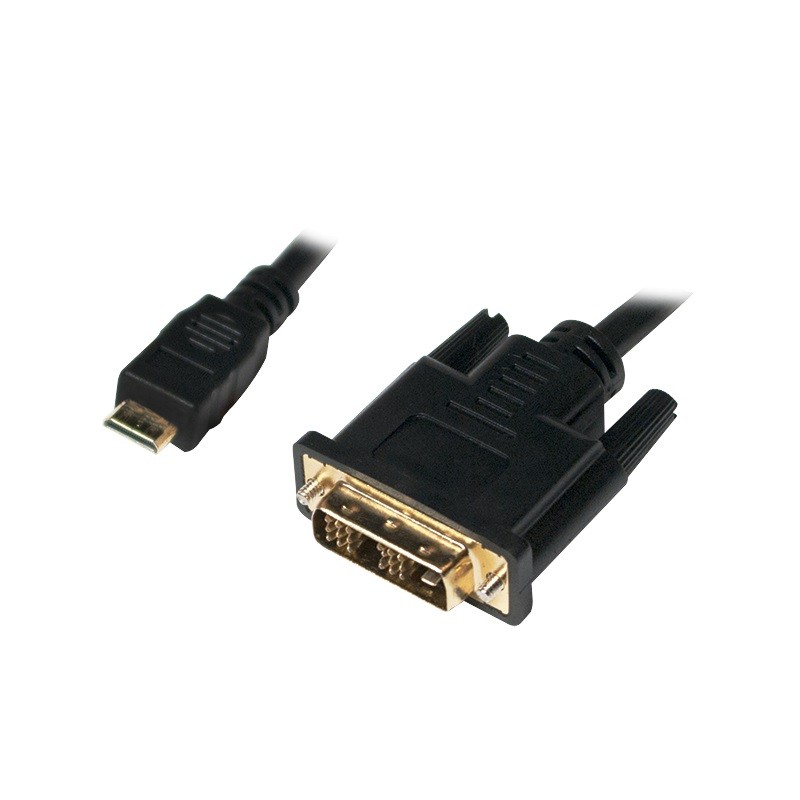 Фото - Кабель LogiLink Kabel mini HDMI - DVI-D M/M 2m, Czarny AKLLIVD00CHM004 