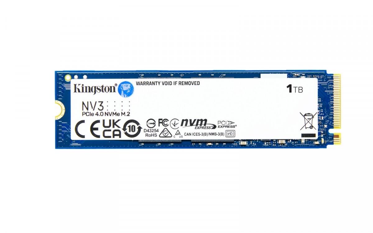 Zdjęcia - SSD Kingston Dysk  NV3 1TB M.2 2280 PCI-e 4.0 NVMe 6000/4000 DGKINWKT01NV300 