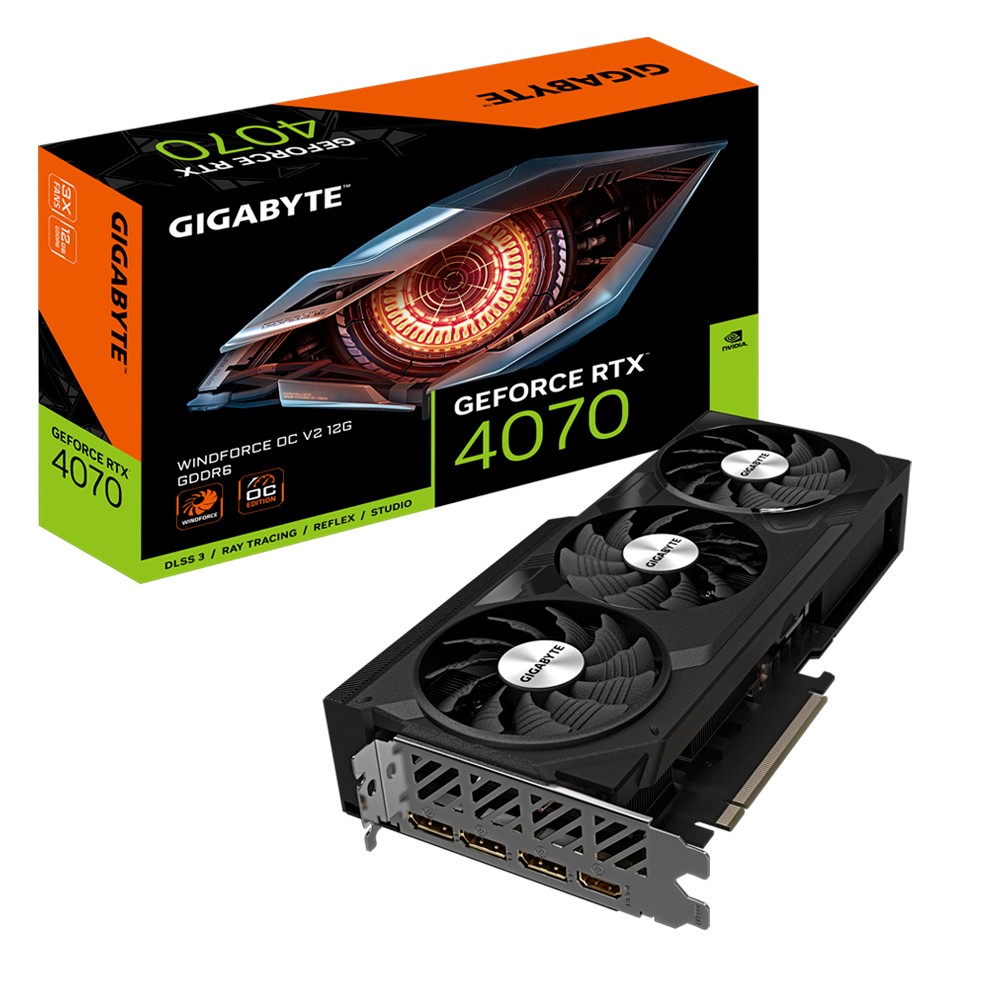 Zdjęcia - Karta graficzna Gigabyte  GeForce RTX 4070 WINDFORCE 2X OC V2 12GB GDDR6 19 