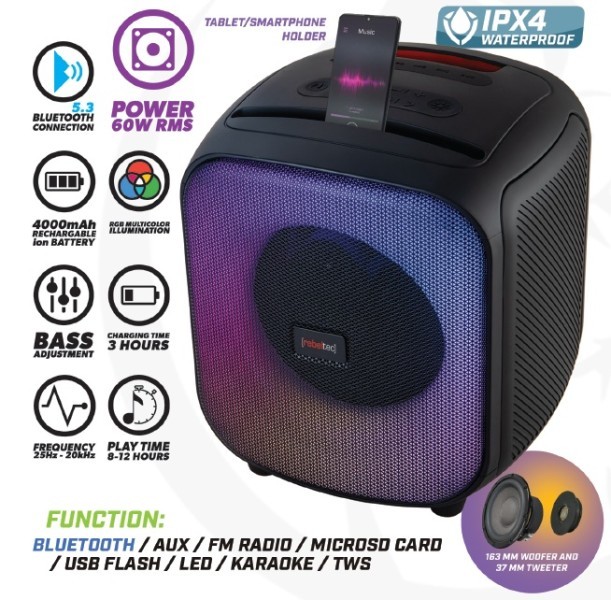 Фото - Портативна колонка Rebeltec Głośnik Bluetooth FM/USB PowerCUBE 500 UGRECB00051 