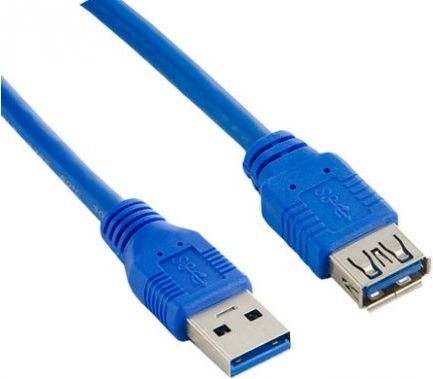 Zdjęcia - Kabel Lanberg Przedłużacz kabla USB 3.0 AM-AF niebieski 1.8M AKLAGKU00000025 