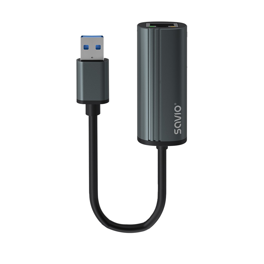 Фото - Мережева карта SAVIO Adapter USB-A 3.1 Gen 1 do RJ-45 gigabit Ethernet, AK-55 AISAOASAVIOAK55 